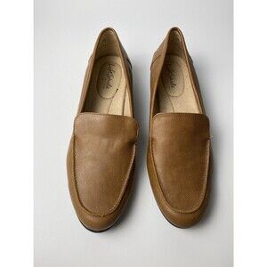 Life Stride Women’s Brown Slip On Loafers 9.5 Comfort Walking Casual Shoes